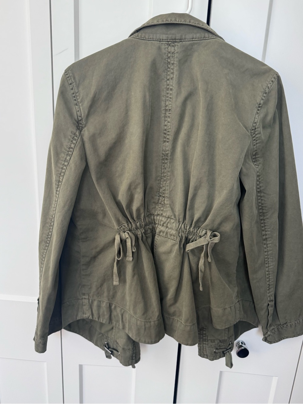 Banana Republic Olive Ruffle-Front Utility Jacket - Picture 6 of 6